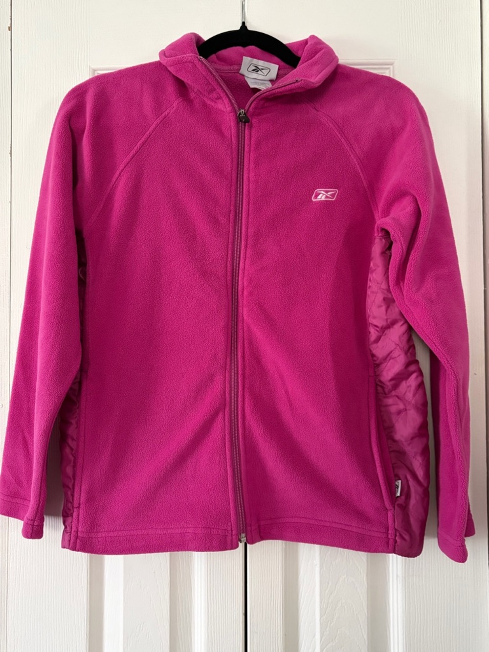 Reebok Women's Fuchsia Pink Full-Zip Fleece Jacket